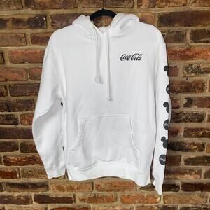 Walt Disney World x Coca Cola White Graphic Pullover Hoodie Men's Size Small